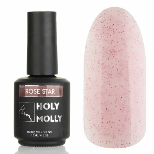 Holy Molly, Камуфлирующая база с блестками - Rose Star №2 (15 мл)