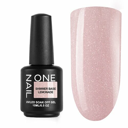 OneNail, Shimmer Base Lemonade - Камуфлирующая база с шиммером (15 ml.)