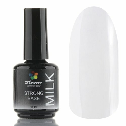 Bloom, Strong Base MILK - Жесткая камуфлирующая база (белый, 15 мл)