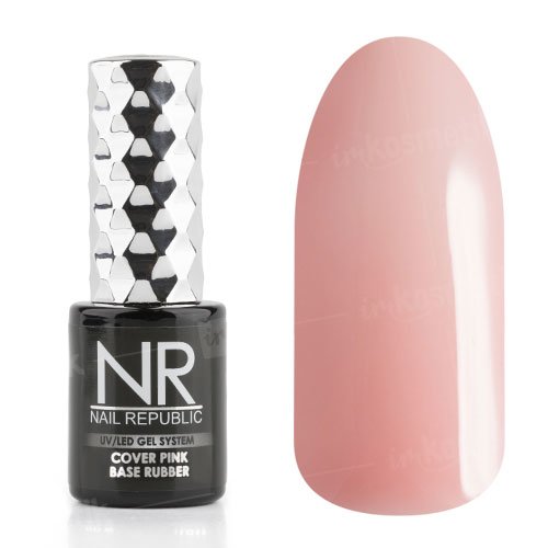 Nail Republic, Cover Pink Base Rubber - Базовое камуфлирующее каучуковое покрытие №009 (10 мл.)