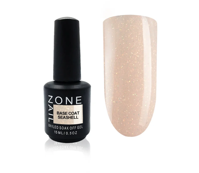 OneNail, Base Coat Seashell - Камуфлирующая база для гель-лака с шиммером (15ml.)
