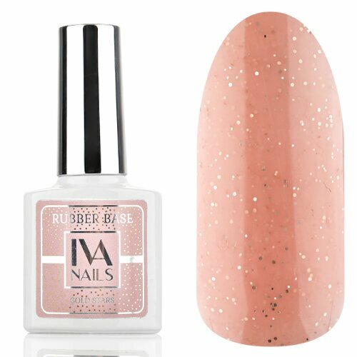 IVA Nails, Rubber base Камуфлирующая база Gold Star №8 (8 мл)