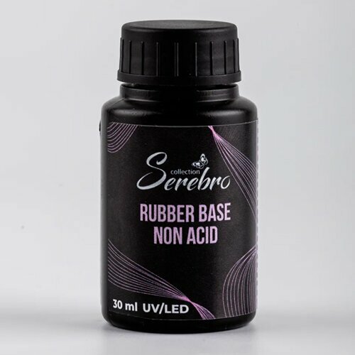 Serebro, Rubber Base Non-acid - Бескислотная каучуковая база для гель-лака (30 мл)