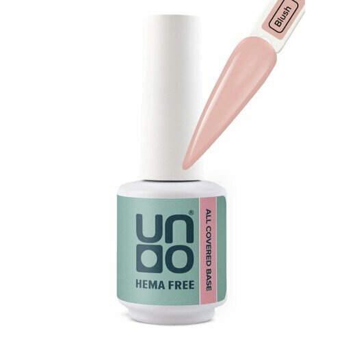 UNO, HEMA FREE All Covered Base Gel - Камуфлирующая каучуковая база Blush (10 г)