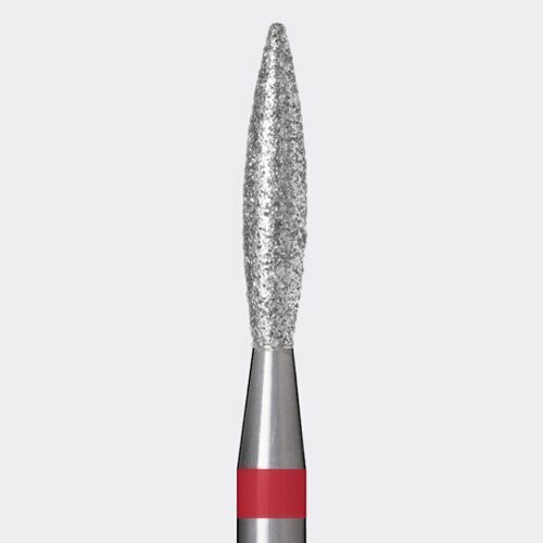 Nail Republic, Алмазная фреза пламя острое d-2,1 мм L100 красная