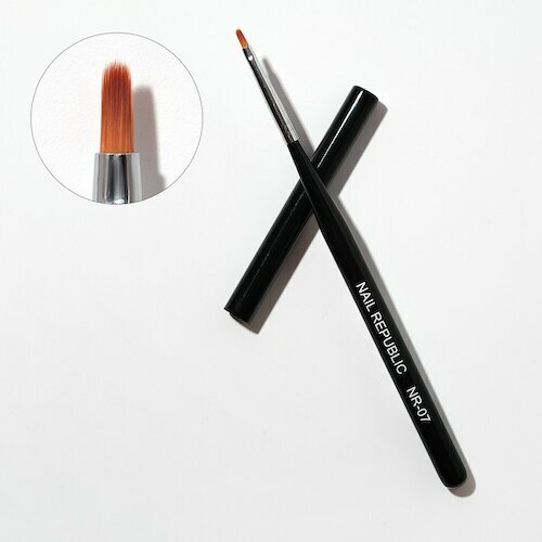 Nail Republic, Кисть NR-07 для геля с закруглённым ворсом (5 мм)