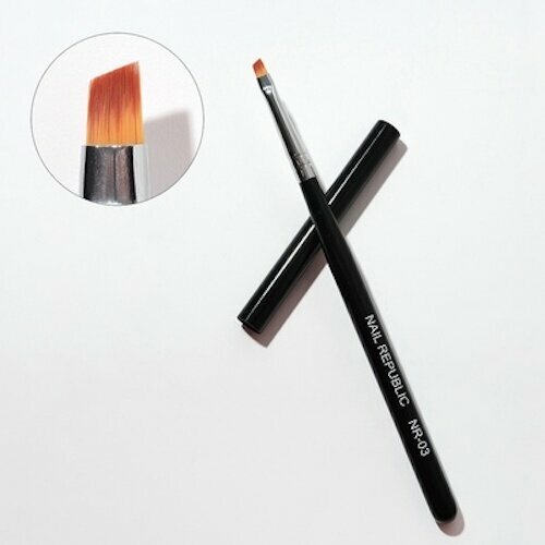 Nail Republic, Кисть NR-03 для геля со скошенным ворсом (5 мм)