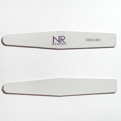 Nail Republic, Пилка серая ромб пластик (180/240 грит, 25 шт)
