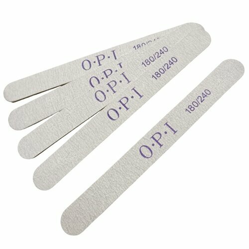 OPI, Пилка для ногтей ПРЯМАЯ 180/240 грит, серая (25 шт)