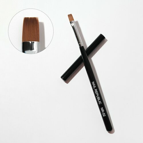 Nail Republic, Кисть NR-02 для геля с прямым ворсом (10 мм)