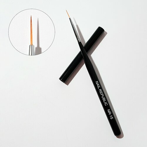Nail Republic, Кисть NR-15 для дизайна - волосок (10 мм)