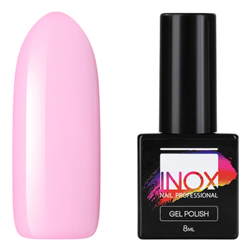 INOX nail professional, Гель-лак №024, Вишнёвый мильфей - Розовый