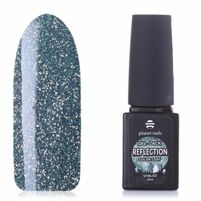 Planet Nails, Гель-лак Reflection №163 - Зеленый