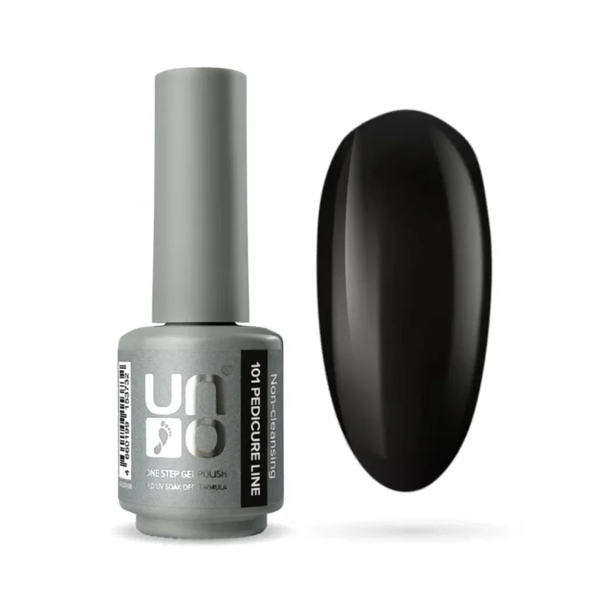 UNO, Однофазный гель-лак Pedicure Line, 101 черный, 8 г