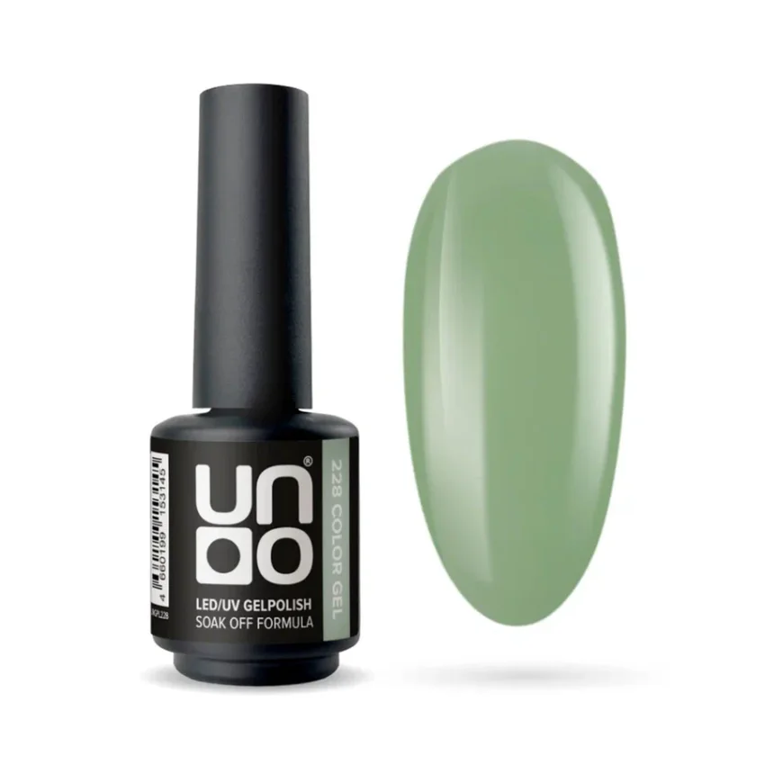 UNO, Гель-лак №228 Зеленый вереск - Green Heather, 8 г - Зеленый