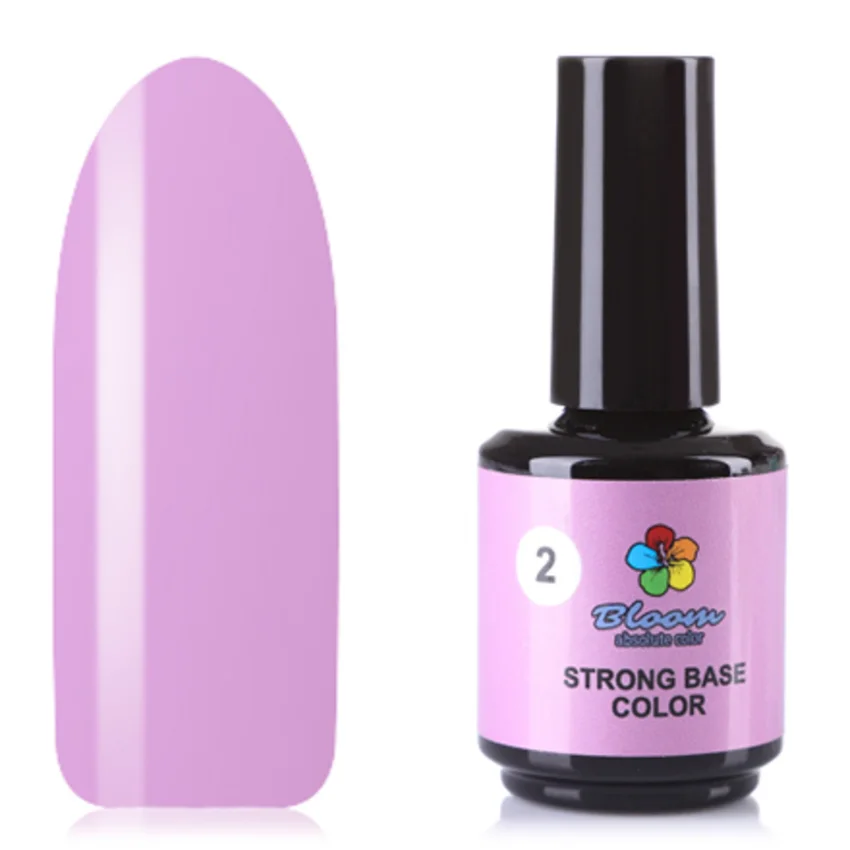 Bloom, База для гель-лака Strong Color №02, 15 мл - Розовый