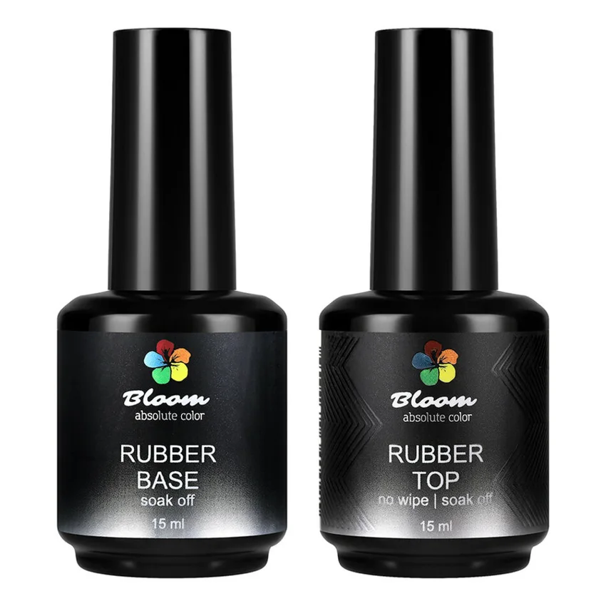 Bloom, Набор база Rubber и топ Rubber, 15 мл
