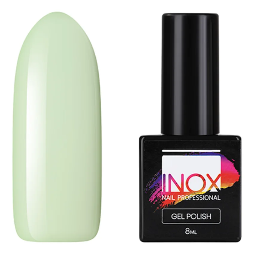 INOX nail professional, Гель-лак №032, Фисташковое джелато - Зеленый