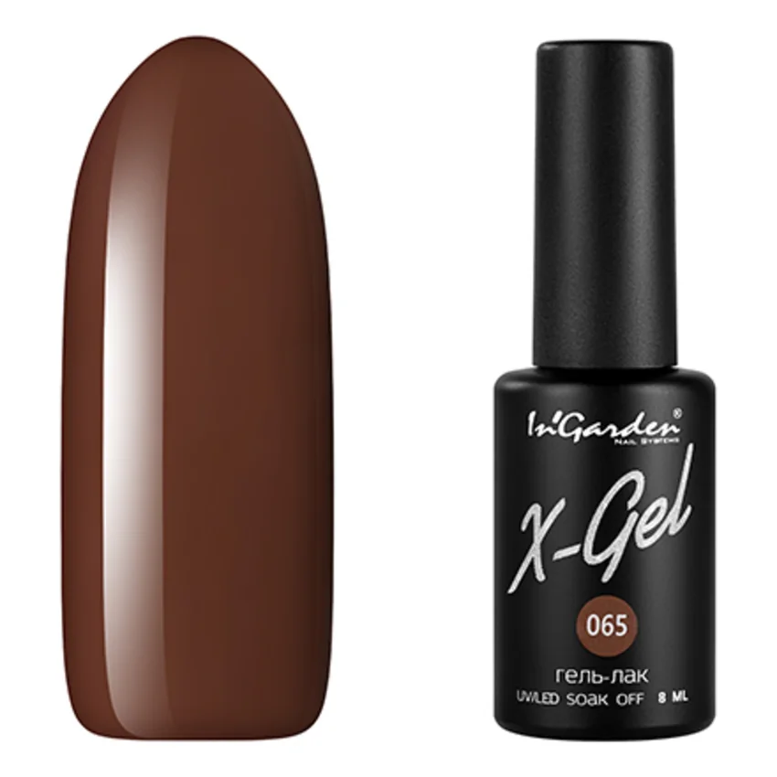 In'Garden, Гель-лак X-Gel №65 - Коричневый