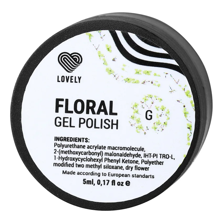 Lovely, Гель-лак Floral, зеленый, 5 мл - Зеленый