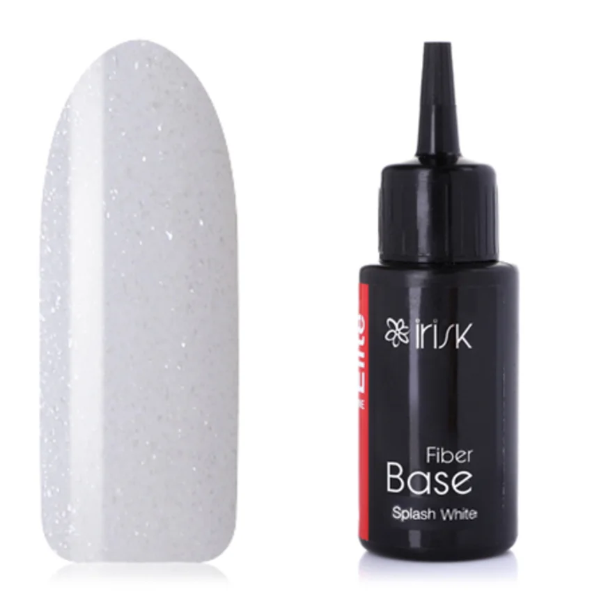 IRISK, База для гель-лака Elite Fiber №08, Splash White, 50 мл (УЦЕНКА) - Белый
