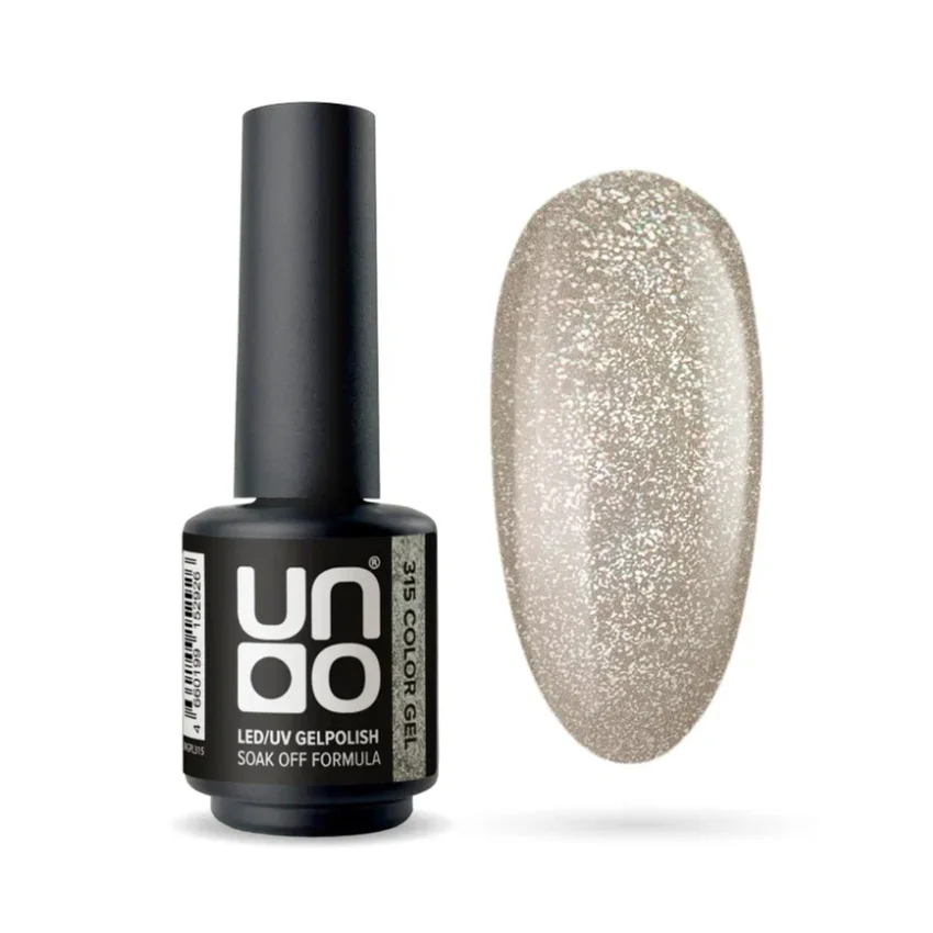 UNO, Гель-лак №315 Голограммное серебро - Holographic Silver, 8 мл