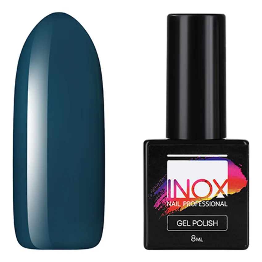 INOX nail professional, Гель-лак №073, Тайны Байкала (УЦЕНКА) - Зеленый