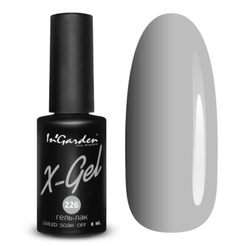 In'Garden, Гель-лак X-Gel N°226 - Серый
