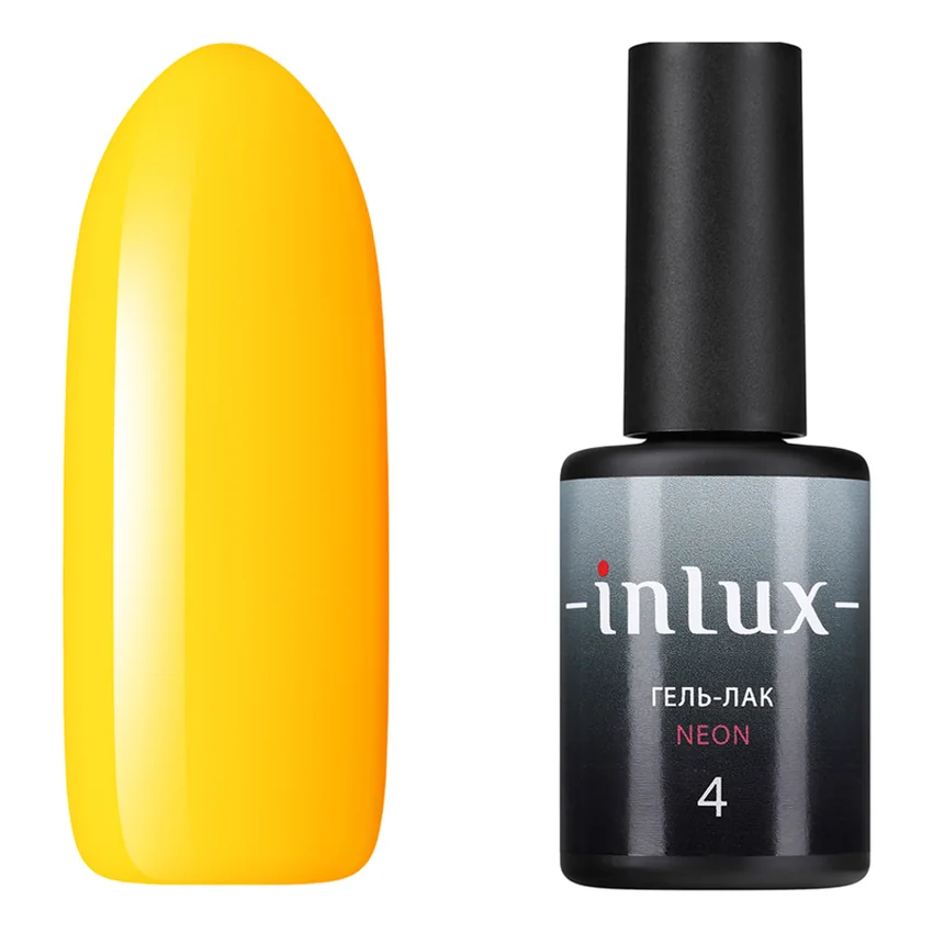 INLUX, Гель-лак NEON №4 желтый неон, 8 мл