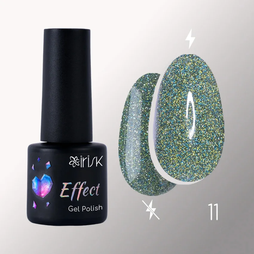 IRISK, Гель-лак с эффектами Effect Gel Polish №11, 5мл - Зеленый