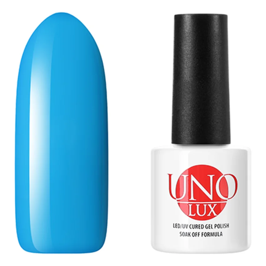 UNO LUX, Гель-лак №163 Deep Water, Глубокая вода - Голубой