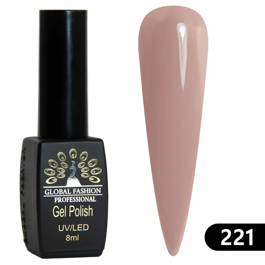 Global Fashion, Гель-лак Black Elite №221 - Бежевый