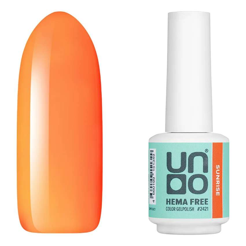 UNO, Гель-лак №2421 - Sunrise HEMA FREE, 10 г - Оранжевый
