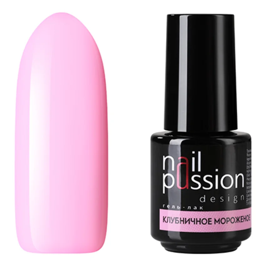 Nail Passion, Гель-лак «Клубничное мороженое», 5 мл (УЦЕНКА) - Розовый