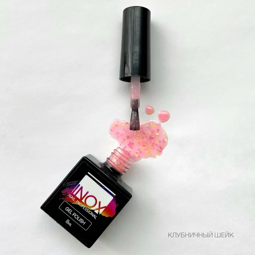 INOX nail professional, Гель-лак №235 Клубничный шейк, 8 мл - Розовый