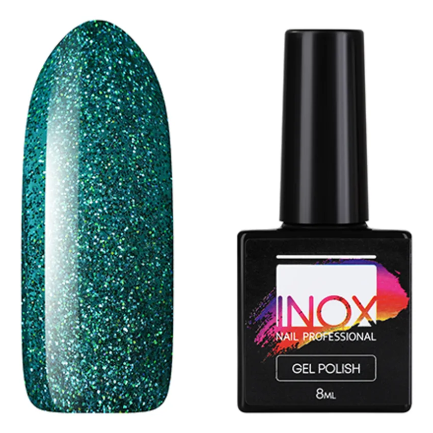 INOX nail professional, Гель-лак №103, Малахитовая шкатулка - Бирюзовый