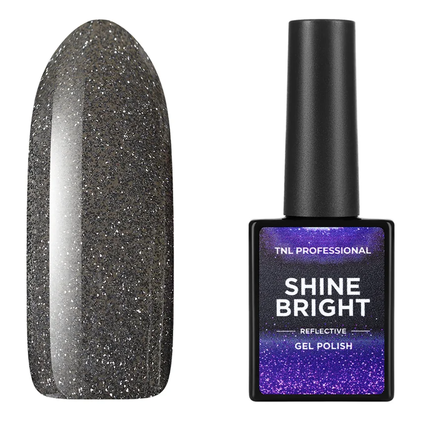 TNL, Гель-лак Shine Bright №12, Лунная ночь - Серый
