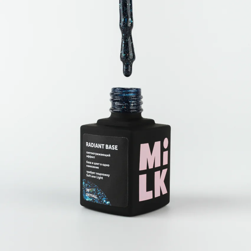 MilkGel, Бескислотная светоотражающая база Milk Radiant Base 99, Skyfall (УЦЕНКА) - Синий
