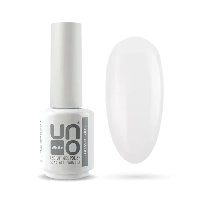 UNO, Гель-лак Супер Белый - Super White, 10г - Белый