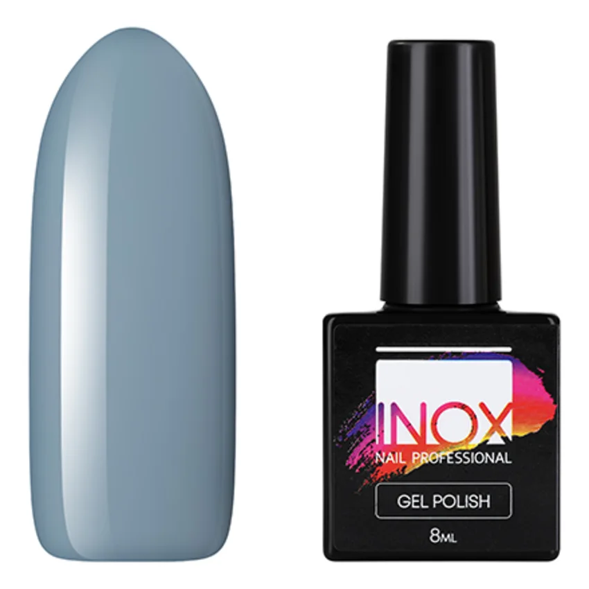 INOX nail professional, Гель-лак №56, Шум дождя - Серый