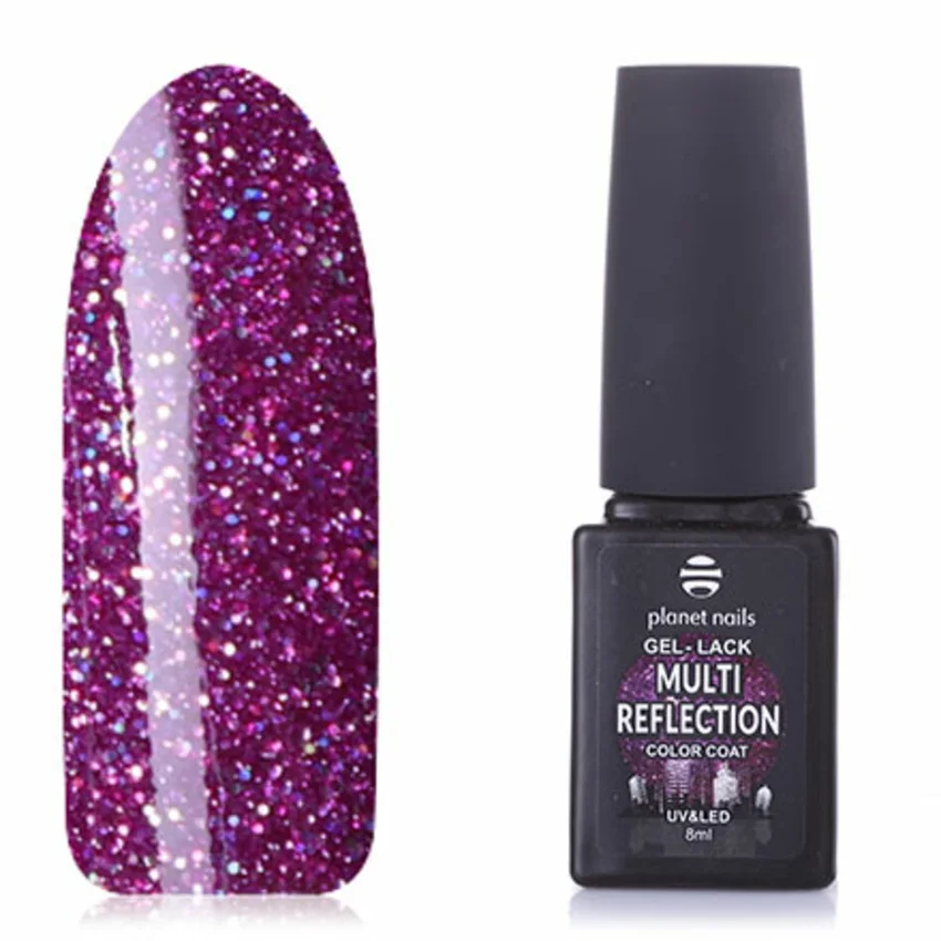Planet Nails, Гель-лак Multi Reflection №324 - Фиолетовый