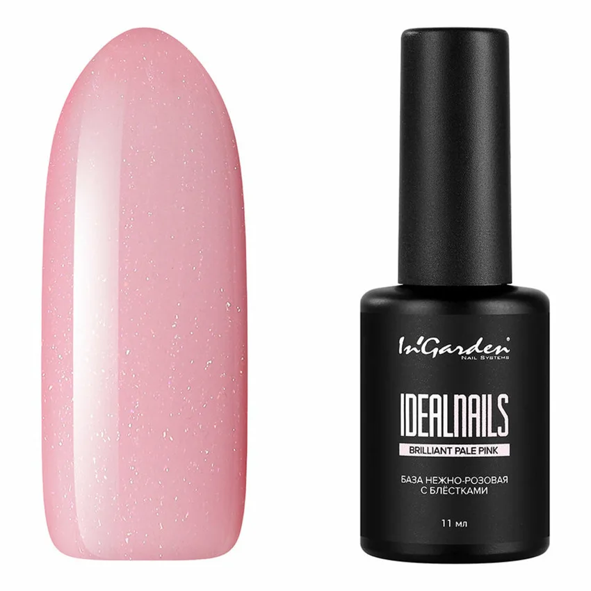 In'Garden, База Ideal Nails, нежно-розовая, 11 мл - Розовый