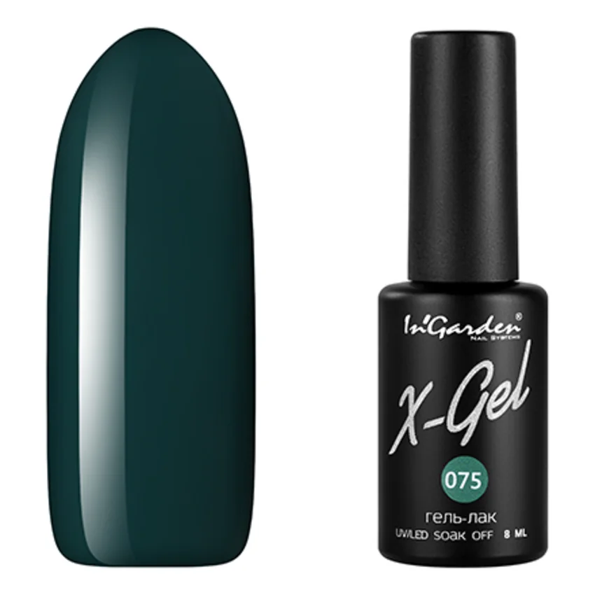 In'Garden, Гель-лак X-Gel №75 - Зеленый