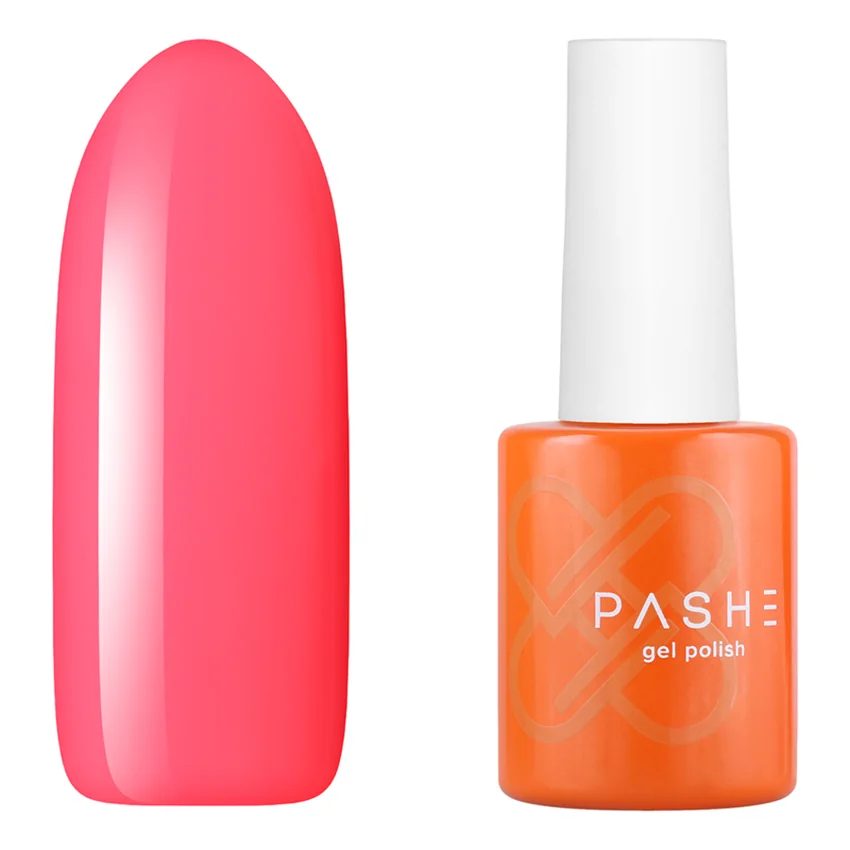 PASHE, Гель-лак Atelier №16, Яркий коралловый - Розовый