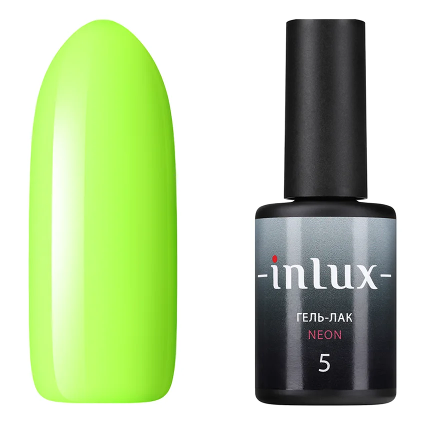 INLUX, Гель-лак NEON №5 лимонный неон, 8 мл