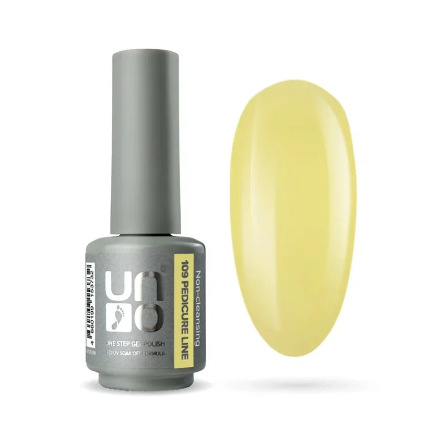 UNO, Однофазный гель-лак Pedicure Line, 109 светло-желтый, 8 г (УЦЕНКА)