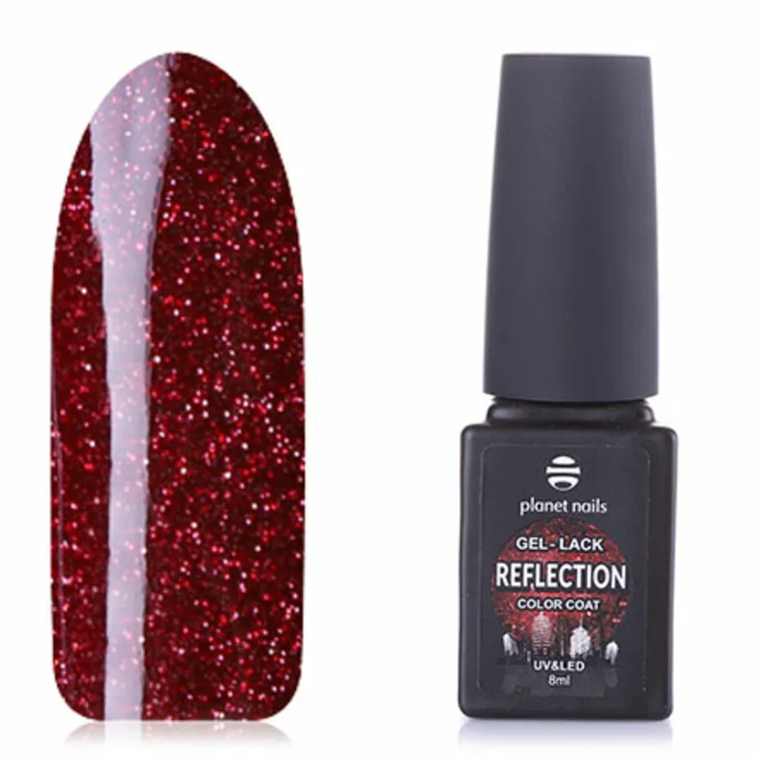 Planet Nails, Гель-лак Reflection №169 - Красный