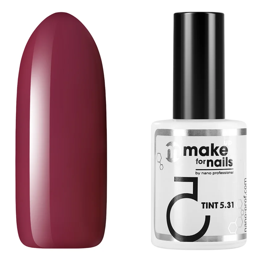 Nano Professional, База Make up for nails Tint 5.31, 15 мл - Фиолетовый