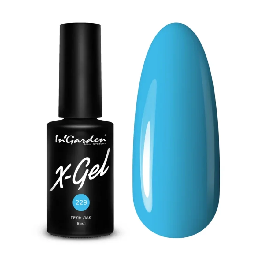 In'Garden, Гель-лак X-Gel №229 - Голубой