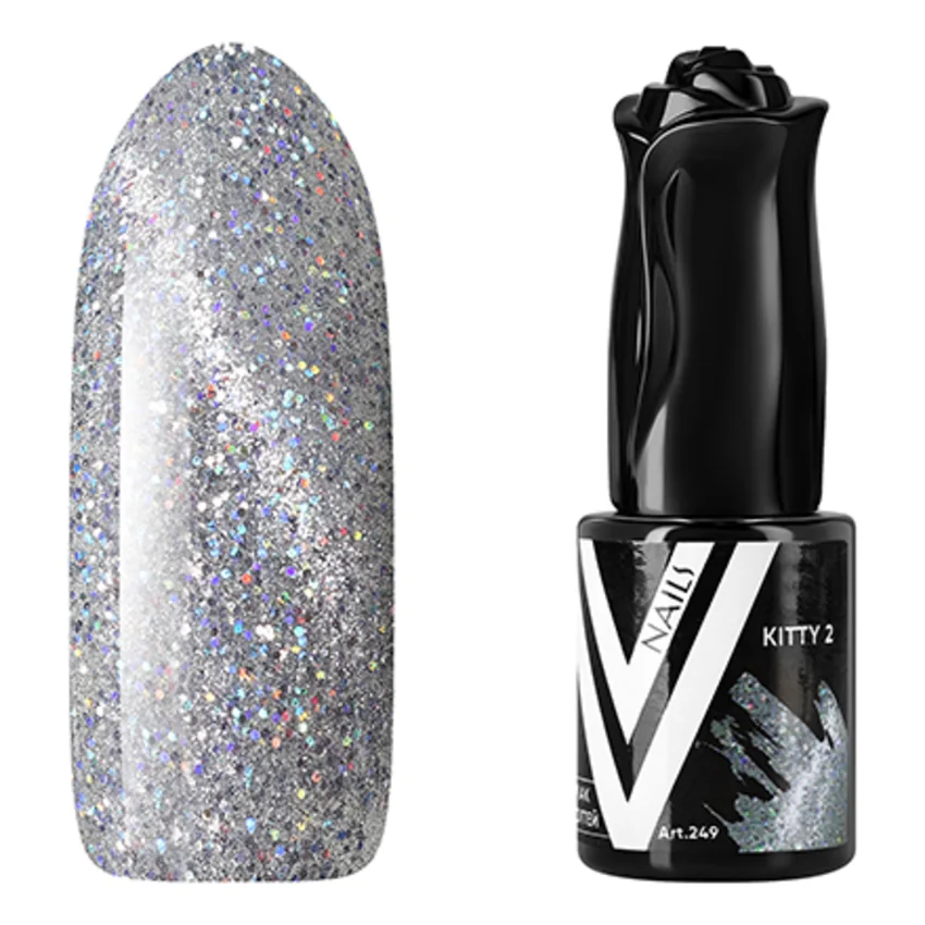 Vogue Nails, Гель-лак Kitty №249 (УЦЕНКА) - Серебряный